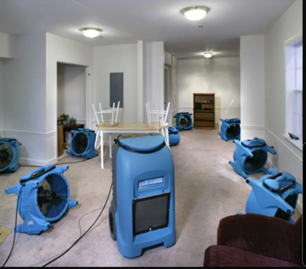 Air movers and dehumidifier setup for Water Extraction & Removal in Incline Village
